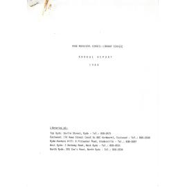Ryde Municipal Council Library Service : Annual Report 1984