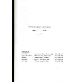 Ryde Municipal Council Library Service : Annual Report 1987