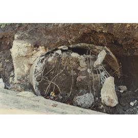 Old culvert uncovered during drainage works in Bowden Street Ryde, 27 June 1996 