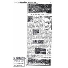 Pick of the picnic places (newspaper article)
