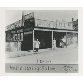 J. Kelly's hairdressing saloon and news agency, Church Street, Ryde