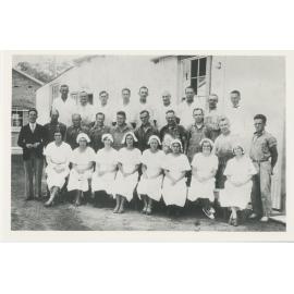 Staff at Clifford Love's mill on the Lane Cove River