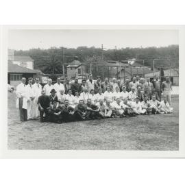 Staff at Clifford Love's cornmill on the Lane Cove River, early 1950s