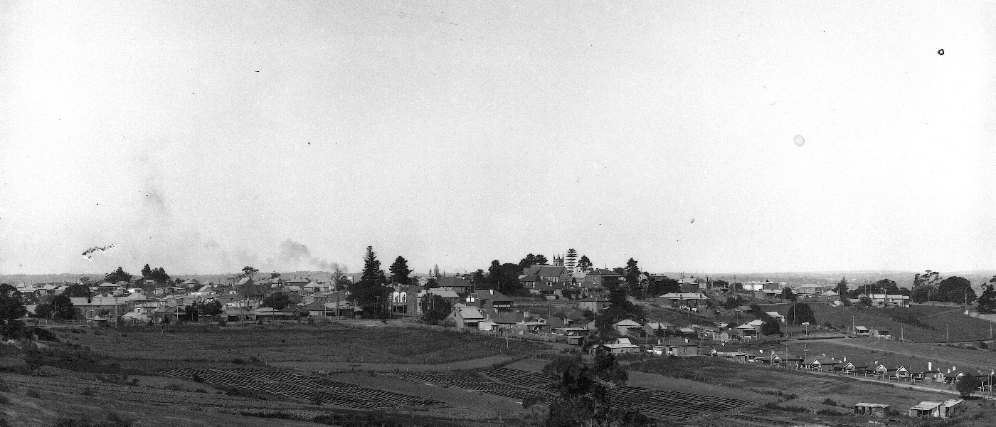 Panoramic view  of Ryde from Blaxland Road near Kulgoa Avenue, around 1925