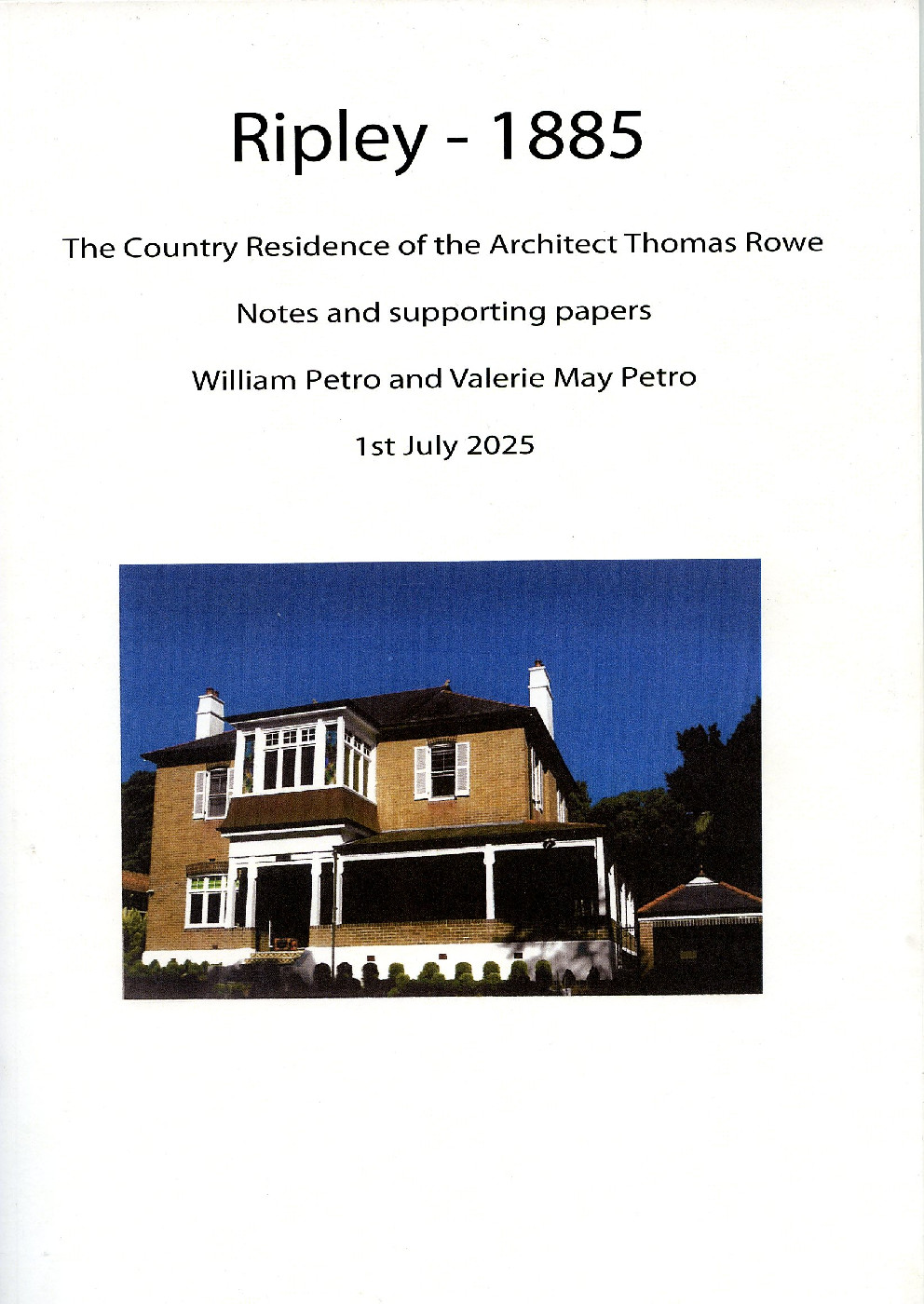 Ripley - 1885 : the country residence of the architect Thomas Rowe